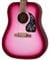 Epiphone Starling Dreadnought Acoustic Hot Pink Pearl Body Angled View